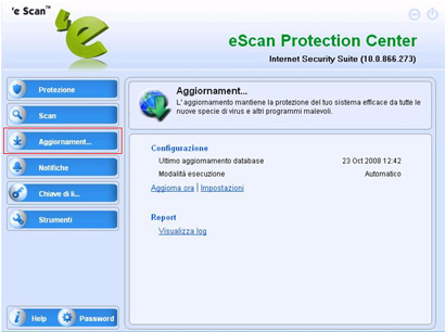 Avvia eScan Content Administrator